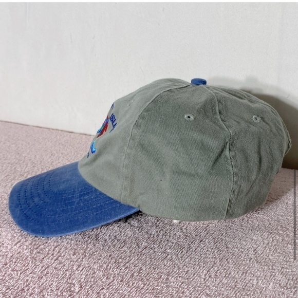 Vintage 90s Blue Grey South Padre Island Texas Embroidered Logo Hat - Picture 10 of 12